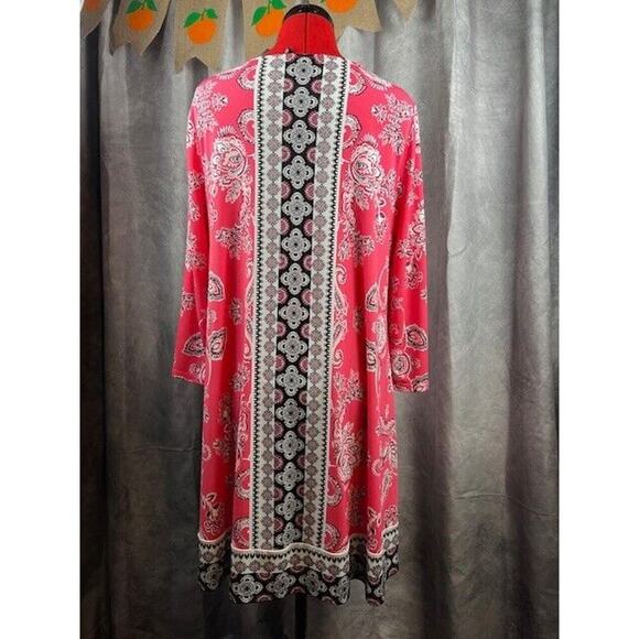 New Directions Women’s Pink Paisley Dress Size Medium - Picture 2 of 6